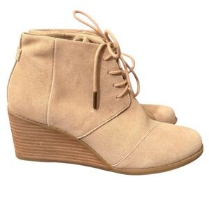 Women's Tan Wedge Ankle Boots
